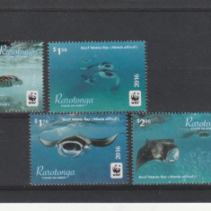 Rarotonga (Insulele Cook) 2016-Fauna,WWF,Pesti,serie 4 valori,MNH,Mi.54-57
