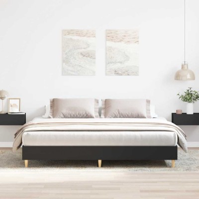 vidaXL Cadru de pat fără saltea Negru 160x200cm Lemn prelucrat 3329031 foto