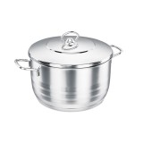 Oala cu capac din inox, 20X12cm, 3.7litri, compatibila cu toate tipurile de aragaz, Korkmaz