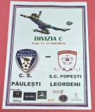 Program meci fotbal CS PAULESTI - SC POPESTI LEORDENI (Div. C)