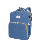 Rucsac multifunctional pentru bebelusi, cu patut extensibil, model unisex, albastru, Oem