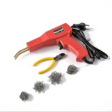 Set Aparat de sudura plastic + Accesorii si 200 capse metalice, rosu, NOU!