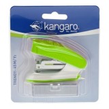 Capsator Kangaro TRENDY-45M/Y2, 24/6, 15 coli, verde, blister (+ capse 24/6)