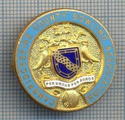 AX 315 INSIGNA BOWLING-CAMBRIDGESHIRE COUNTY BOWLING ASSOCIATION-MAREA BRITANIE foto