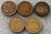P3. Spania lot set 5 x 1 peseta 1953 1966 (1956 1960 1967 1976 1980) **, Europa