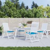 VidaXL Perne scaune grădină 4 buc. albastru 50x50x3 cm țesătură Oxford