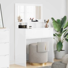 vidaXL Mese de toaletă pentru dormitor Alb lucios 80 x 39,6 x 135 cm 888981