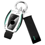 Carcasa cheie / telecomanda auto si breloc metalic Mercedes-Benz Petronas AMG