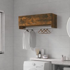 vidaXL Șifonier, stejar fumuriu, 100x32,5x35 cm, lemn prelucrat 815213