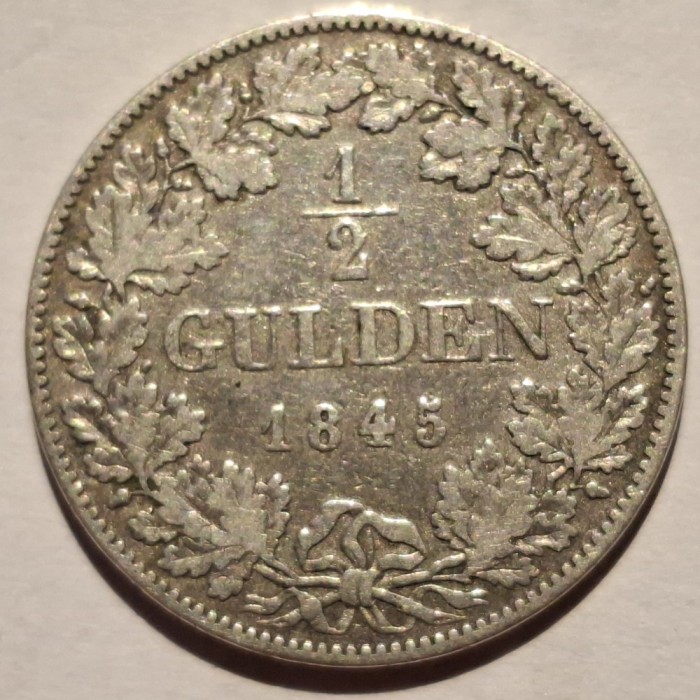 Germania Bavaria 1/2 gulden 1846 argint Ludvic l