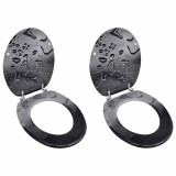 vidaXL Capace WC, 2 buc., MDF, model picături de apă 275916