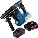 Bosch GBH 18V-24 C + GBA + GAL 1880 CV - Rotopercutor SDS-Plus 2.4 J + Set 1 acumulator si incarcator Li-Ion 18 V 4 Ah