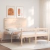 Gossi cadru de pat senior cu tablie, 140x190 cm, lemn masiv