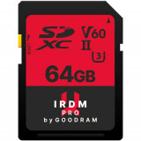 Card de memorie SDXC Goodram IRDM PRO 64GB,UHS II,V60, IRP-S6B0-0640R12