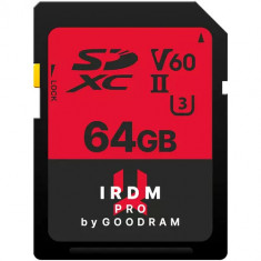 Card de memorie SDXC Goodram IRDM PRO 64GB,UHS II,V60, IRP-S6B0-0640R12