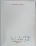 DUMITRU MACOVIEI, ALBUM DE ARTA de DUMITRU MACOVEI, 2019, DEDICATIE*