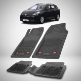 Covorase Auto TeamCar&reg; Tip Tavita Compatibile Renault Clio IV Estate (2012-2019) Negru Material Rezistent