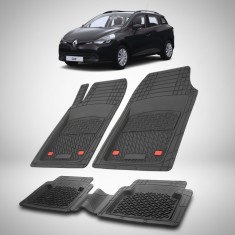 Covorase Auto TeamCar&reg; Tip Tavita Compatibile Renault Clio IV Estate (2012-2019) Negru Material Rezistent