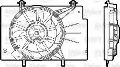 Ventilator, radiator FORD B-MAX (JK) (2012 - 2016) VALEO 696344 foto