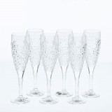 Set 6 pahare pentru sampanie din cristal