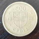 Moneda Ghana - 500 Cedis 1998, Africa