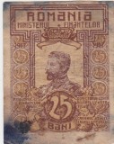 Bancnotă Rom&acirc;nia 25 bani 1917 &ndash; Ferdinand I, Ministerul Finanțelor