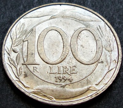 Moneda 100 LIRE - ITALIA, anul 1994 * cod 2474 foto