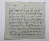 SCRISOARE de mana in limba germana, datata 18 ianuarie 1926, corespondenta personala, scrisa frumos caligrafic