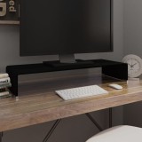 VidaXL Suport TV/monitor din sticlă, 80x30x13 cm, negru