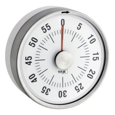 Timer analog pentru bucatarie Puck Tfa, 79 x 32 x 79 mm, otel/plastic cauciucat foto