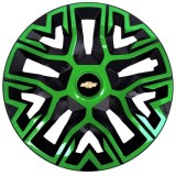 Set 4 Capace Roti 15 inchi (R15), Best Verde-Negru, Compatibile Cu Chevrolet