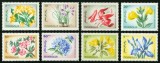 Mongolia 1974 - Seria Completă Flori Rare și Protejate (Flora of Mongolia / Rare Wildflowers) 8 Valori MNH -MNG1