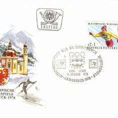 SCHII FOND JOCURILE OLIMPICE INSBRUCK AUSTRIA FDC 1976