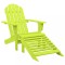 vidaXL Scaun de grădină Adirondack cu otoman verde lemn masiv brad 315866