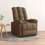 vidaXL Fotoliu rabatabil, maro, material textil