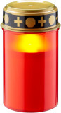 Lumanare LED candela rosie cu palpaire cu baterii 2x AA IP44 Goobay 60335