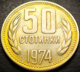 Moneda 50 STOTINKI - RP BULGARIA, anul 1974 * cod 3663