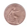 Moneda Marea Britanie 1 penny 1906, stare relativ buna, curata, Europa, Bronz