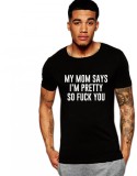 Cumpara ieftin Tricou negru barbati - My Mom Says - S, THEICONIC