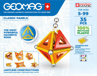 Geomag set magnetic 35 piese Classic Panels Green, 470 foto