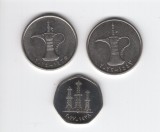 Emiratele Arabe Unite - set de 3 monede diferite 50 fils si 1 Dirham 2013-2022 aUNC / XF, Asia