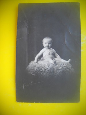 HOPCT RO 399 K COPIL BEBELUS -FOTOGRAFIE VECHE-TIP CP foto