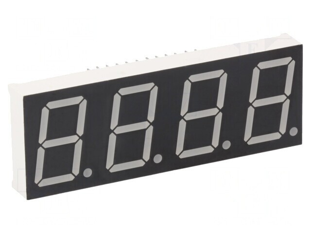 Afișaj LED 7 segmente 20,4mm 4 cifre roșu