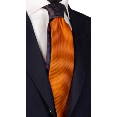 Cravată mătase cu nod &icirc;n contrast N2422 - model unicat