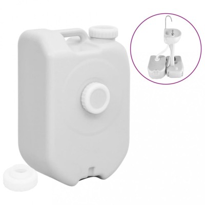 vidaXL Rezervor de apă portabil cu adaptor, gri, 24 L 154415 foto