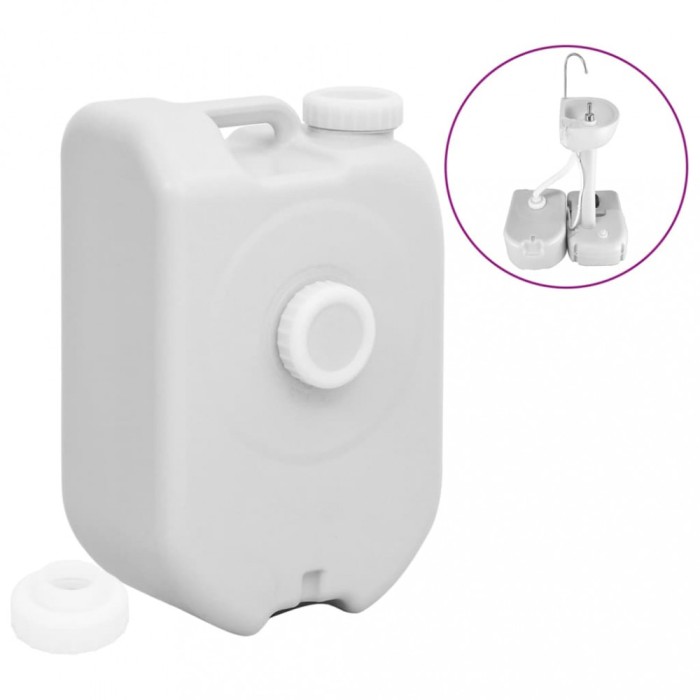 vidaXL Rezervor de apă portabil cu adaptor, gri, 24 L 154415