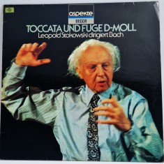 Bach. Leopold Stokowski - Leopold Dirigent Bach Tocata &amp; Fuge D - moll NM / VG+ vinil LP muzica clasica Decca Germania