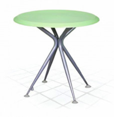 Masa rotunda, gradina, terasa, plastic, culori verde, albastru, orange, 70cm, Safir, 0150165, Hascevher foto