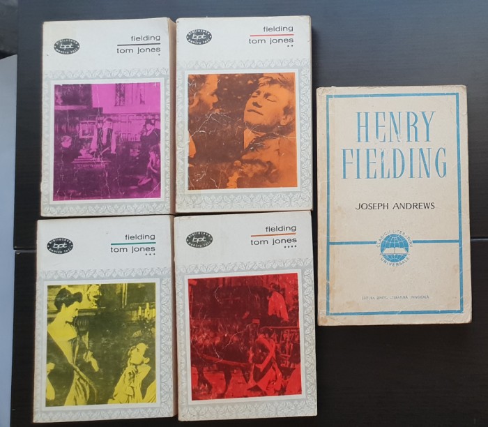 2 titluri HENRI FIELDING: Tom Jones (4 vol.) / Joseph Andrews