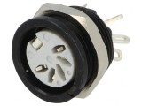Soclu DIN 5 PIN 180&deg; Lipire Argintat 34V 2A
